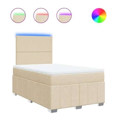 Krevet box spring s madracem krem 120 x 190 cm od tkanine - Krema 120 x 190 cm Gladak dizajn Cijena