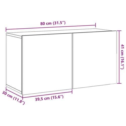 Zidni TV ormarić boja hrasta artisan 80 x 30 x 41 cm - hrast artisan 1 80 cm Cijena