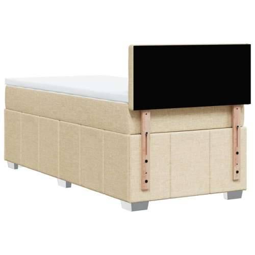 Okvir kreveta s oprugama i madrac krem 80x200 cm od tkanine - Krema 80 x 200 cm gumbi Cijena