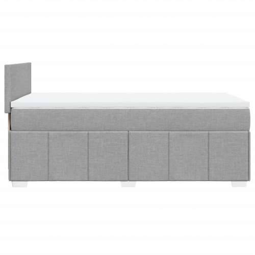Box spring krevet s madracem svjetlosivi 90x190 cm od tkanine - Svjetlosiva 90 x 190 cm Gladak dizajn Cijena