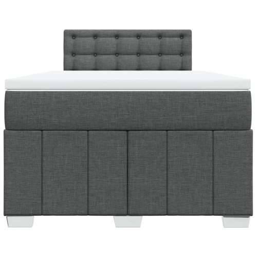 Krevet box spring s madracem tamnosivi 120 x 190 cm tkanina - Tamno siva 120 x 190 cm gumbi Cijena