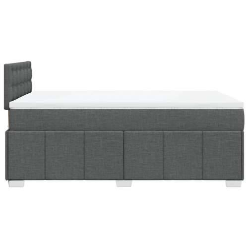 Krevet box spring s madracem tamnosivi 120 x 190 cm tkanina - Tamno siva 120 x 190 cm gumbi Cijena