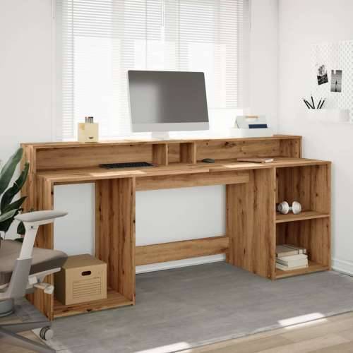 Radni stol s LED svjetlima 200x55x91 cm konstruirano drvo - artisian oak 200 x 55 x 91 cm Cijena
