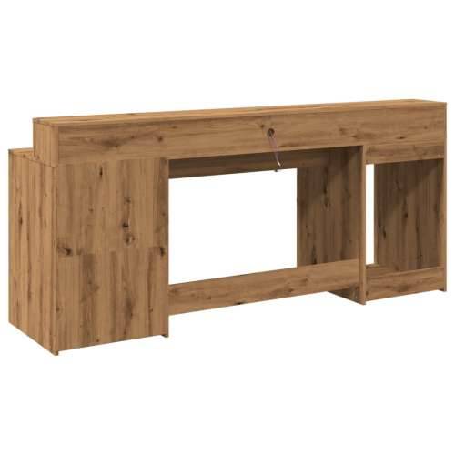 Radni stol s LED svjetlima 200x55x91 cm konstruirano drvo - artisian oak 200 x 55 x 91 cm Cijena