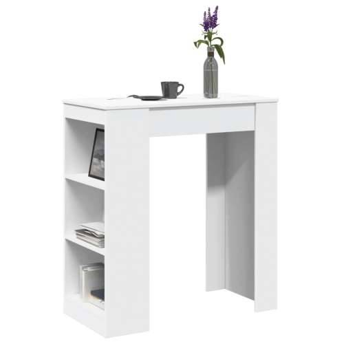 Barski stol s držačima bijeli 95x47x103,5 cm drveni - Bijela 1 Cijena