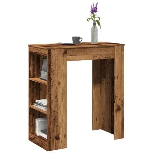 Barski stol s držačima boja staro drvo 95x47x103,5 cm drveni - Staro drvo 1 Cijena