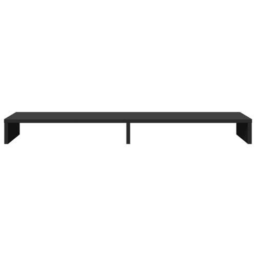 Stalak za monitor crni 100 x 27 x 10 cm od konstruiranog drva - Crna 100 x 27 x 10 cm Cijena