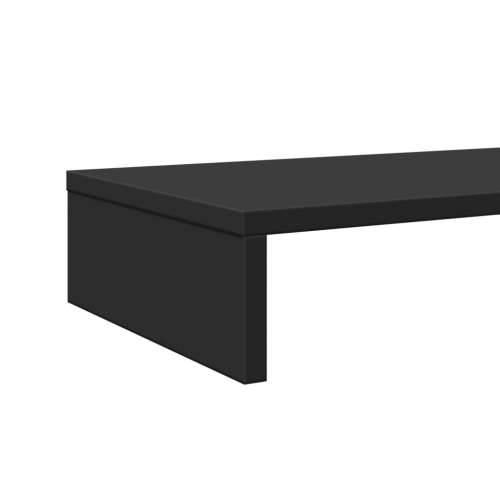 Stalak za monitor crni 100 x 27 x 10 cm od konstruiranog drva - Crna 100 x 27 x 10 cm Cijena