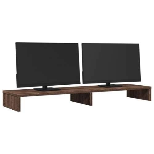 Stalak za monitor boja hrasta 100x27x10 cm konstruirano drvo - Smeđi hrast 100 x 27 x 10 cm Cijena