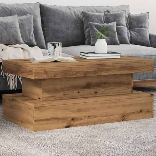 Stolić za kavu s LED svjetlima boja hrasta artisan 90x50x40 cm - artisian oak 1 90 cm Cijena