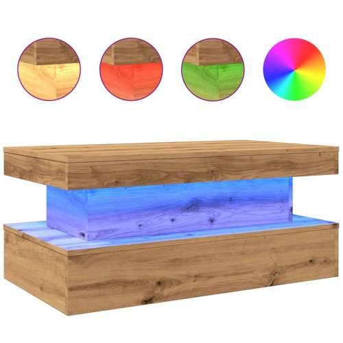 Stolić za kavu s LED svjetlima boja hrasta artisan 90x50x40 cm - artisian oak 1 90 cm Cijena