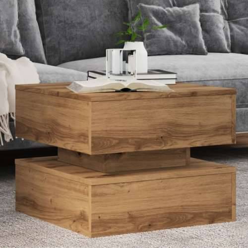 Stolić za kavu s LED svjetlima boja hrasta artisan 50x50x40 cm - artisian oak 1 50 cm Cijena