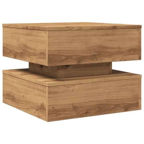 Stolić za kavu s LED svjetlima boja hrasta artisan 50x50x40 cm - artisian oak 1 50 cm Cijena