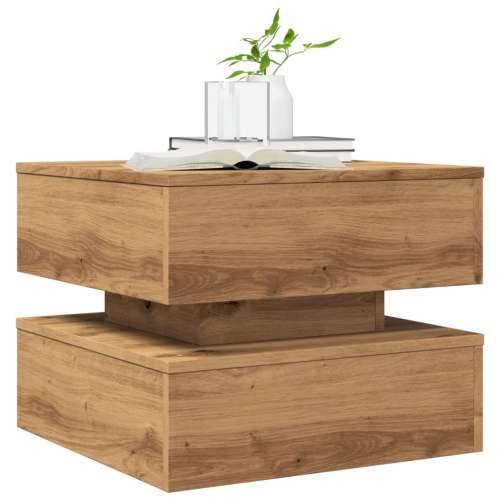 Stolić za kavu s LED svjetlima boja hrasta artisan 50x50x40 cm - artisian oak 1 50 cm Cijena