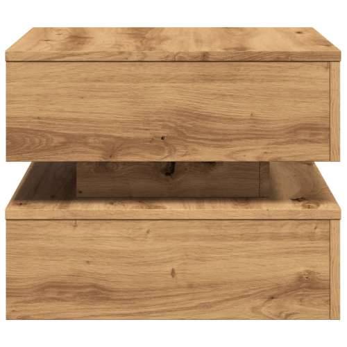 Stolić za kavu s LED svjetlima boja hrasta artisan 50x50x40 cm - artisian oak 1 50 cm Cijena
