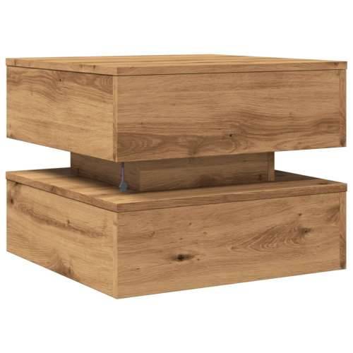 Stolić za kavu s LED svjetlima boja hrasta artisan 50x50x40 cm - artisian oak 1 50 cm Cijena