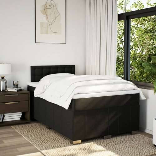 Krevet box spring s madracem crni 120 x 190 cm od tkanine - Crna 120 x 190 cm gumbi Cijena