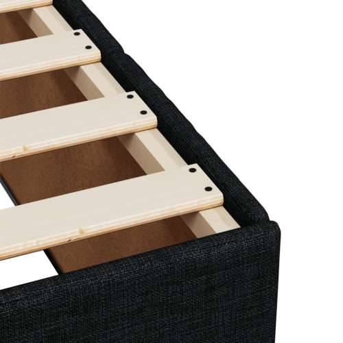 Krevet box spring s madracem crni 120 x 190 cm od tkanine - Crna 120 x 190 cm gumbi Cijena