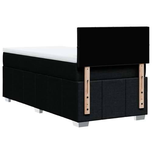 Box spring krevet s madracem crni 90x190 cm od tkanine - Crna 90 x 190 cm Blok s kvadratima Cijena