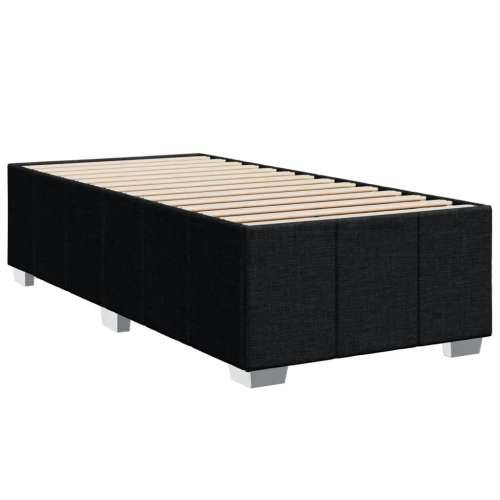 Krevet s oprugama i madracem crni 90x200 cm od tkanine - Crna 90 x 200 cm Gladak dizajn Cijena