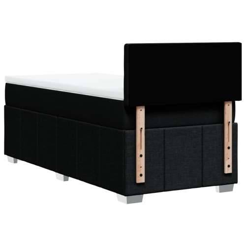 Krevet s oprugama i madracem crni 90x200 cm od tkanine - Crna 90 x 200 cm gumbi Cijena