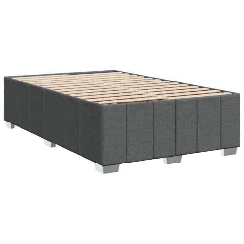 Krevet box spring s madracem tamnosivi 120 x 190 cm tkanina - Tamno siva 120 x 190 cm Blok s kvadratima Cijena
