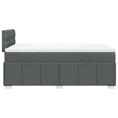 Krevet box spring s madracem tamnosivi 120 x 190 cm tkanina - Tamno siva 120 x 190 cm Dizajn s gumbima Cijena