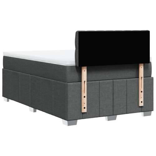 Krevet box spring s madracem tamnosivi 120 x 190 cm tkanina - Tamno siva 120 x 190 cm Dizajn s gumbima Cijena