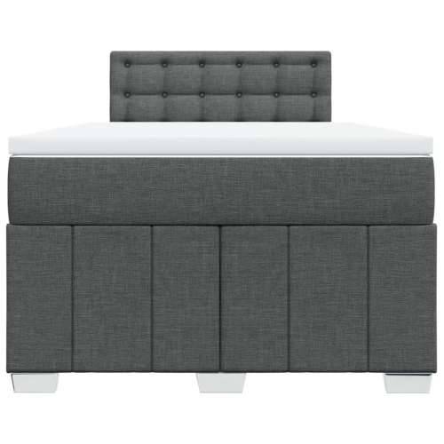 Krevet box spring s madracem tamnosivi 120 x 190 cm tkanina - Tamno siva 120 x 190 cm gumbi Cijena