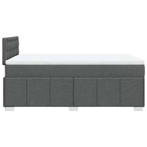 Krevet box spring s madracem tamnosivi 120 x 190 cm tkanina - Tamno siva 120 x 190 cm gumbi Cijena