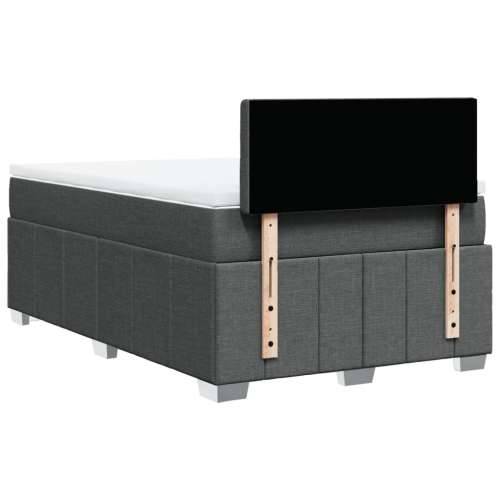 Krevet box spring s madracem tamnosivi 120 x 190 cm tkanina - Tamno siva 120 x 190 cm gumbi Cijena