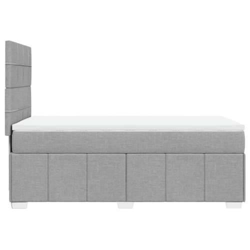 Okvir kreveta s oprugama i madrac svjetlosivi 80x200cm tkanina - Svjetlosiva 80 x 200 cm Blok s kvadratima Cijena