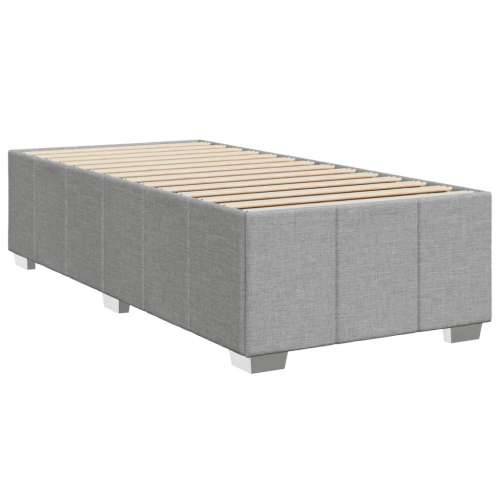 Okvir kreveta s oprugama i madrac svjetlosivi 80x200cm tkanina - Svjetlosiva 80 x 200 cm Blok s kvadratima Cijena
