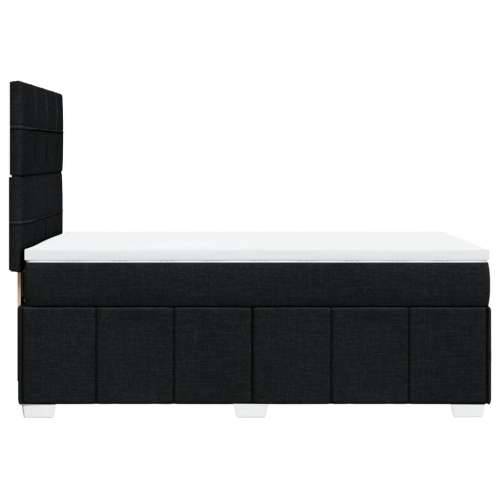Box spring krevet s madracem crni 80 x 200 cm od tkanine - Crna 80 x 200 cm Blok s kvadratima Cijena