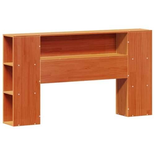 Krevet s regalom za knjige bez madraca 135 x 190 cm od borovine - Voštano smeđa 135 x 190 cm Cijena