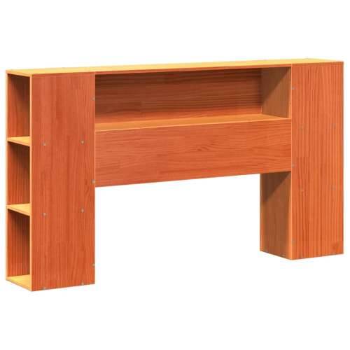 Krevet s regalom za knjige bez madraca 140x190 cm masivno drvo - Voštano smeđa 140 x 190 cm Cijena