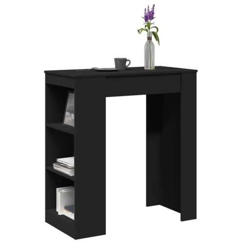 Barski stol s držačima crni 95x47x103,5 cm konstruirano drvo - Crna 1 Cijena