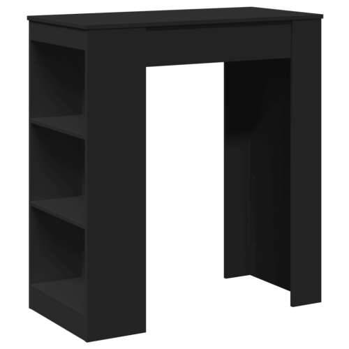 Barski stol s držačima crni 95x47x103,5 cm konstruirano drvo - Crna 1 Cijena