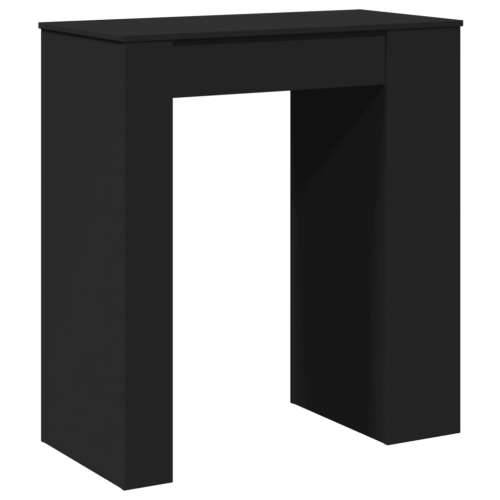 Barski stol s držačima crni 95x47x103,5 cm konstruirano drvo - Crna 1 Cijena