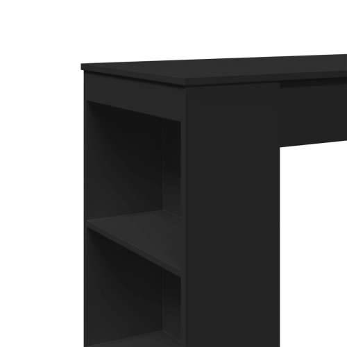 Barski stol s držačima crni 95x47x103,5 cm konstruirano drvo - Crna 1 Cijena