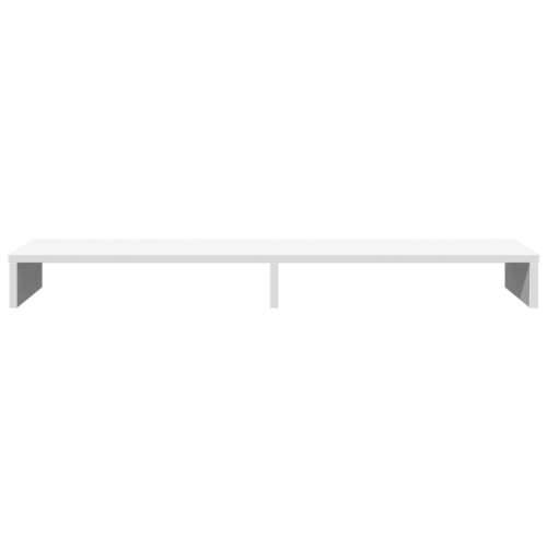 Stalak za monitor bijeli 100 x 27 x 10 cm od konstruiranog drva - Bijela 100 x 27 x 10 cm Cijena