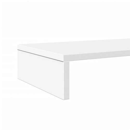 Stalak za monitor bijeli 100 x 27 x 10 cm od konstruiranog drva - Bijela 100 x 27 x 10 cm Cijena