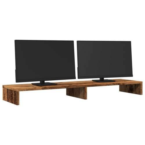 Stalak za monitor boja drva 100x27x10 cm konstruirano drvo - Staro drvo 100 x 27 x 10 cm Cijena