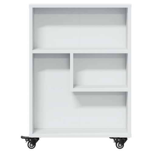 Uska kolica za pohranu bijela 48x13x68 cm od konstruiranog drva - Bijela 1 Cijena