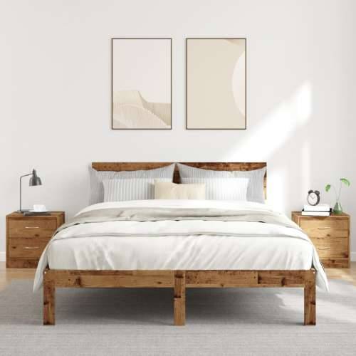 Noćni ormarići 2 kom boja drva 40x30x40 cm konstruirano drvo - Staro drvo 2 Cijena