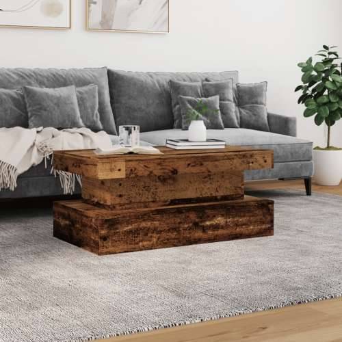 Stolić za kavu s LED svjetlima boja starog drva 90 x 50 x 40 cm - Staro drvo 1 90 cm Cijena