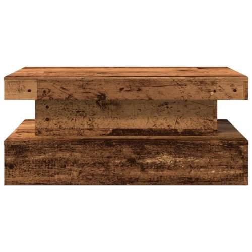 Stolić za kavu s LED svjetlima boja starog drva 90 x 50 x 40 cm - Staro drvo 1 90 cm Cijena