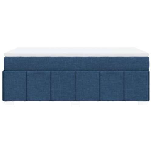 Krevet s oprugama i madracem plavi 100 x 200 cm od tkanine - Plava 100 x 200 cm Cijena