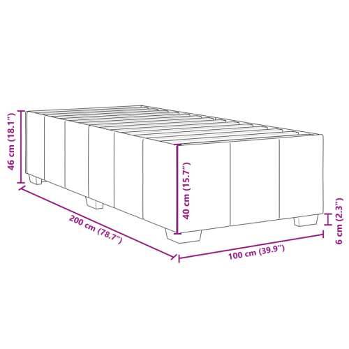Krevet s oprugama i madracem plavi 100 x 200 cm od tkanine - Plava 100 x 200 cm Cijena