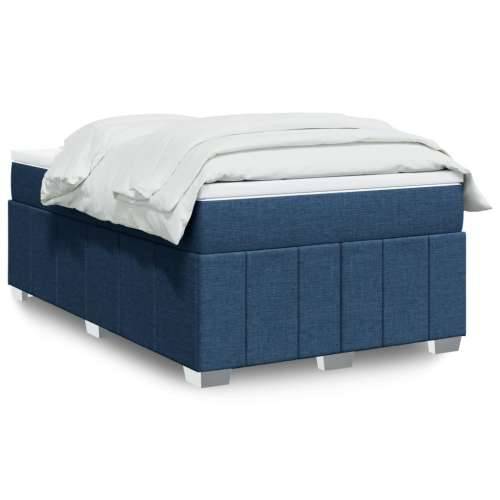 Krevet s oprugama i madracem plavi 120 x 190 cm od tkanine - Plava 120 x 190 cm Cijena